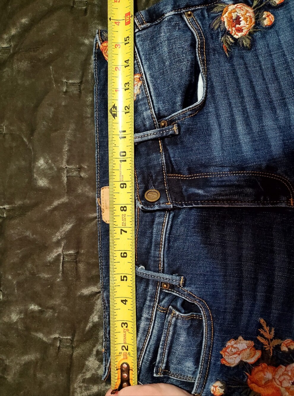 DRIFTWOOD Isabel Floral Embroiderd Light Flare Jeans Size 30 - Picture 11 of 11